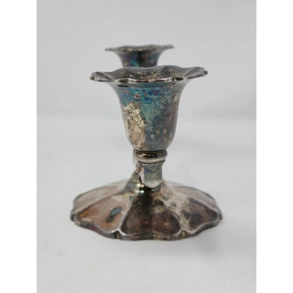Pair Antique Homan Co. E.P.B.M. #136 Candelabra Rustic‎ Victorian MCM